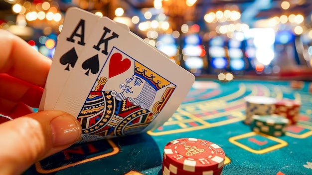 Live dealer blackjack studio with multi-camera feed on omutogel link mobile app